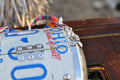 R&D Ohio License Plate With Serape Strap For Crossbody Or Shoulder