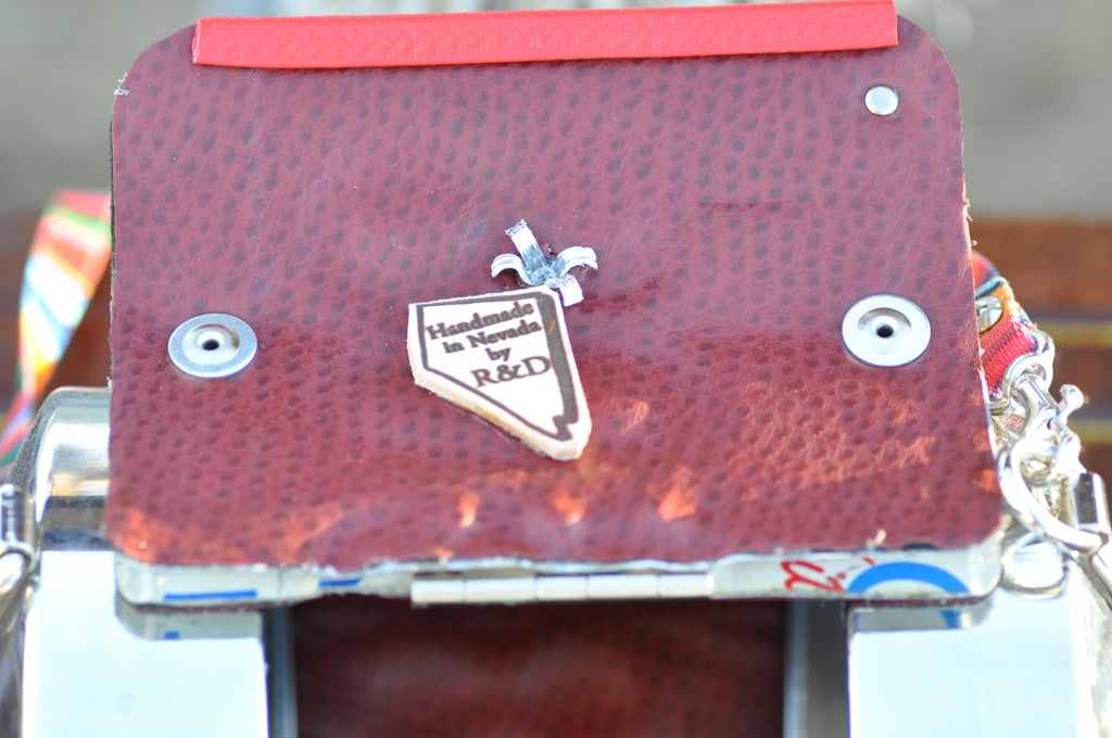 R&D Ohio License Plate With Serape Strap For Crossbody Or Shoulder